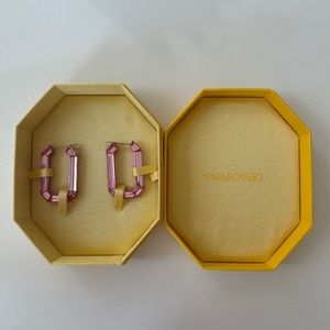 Swarovski Lucent Hoop Earrings - Pink